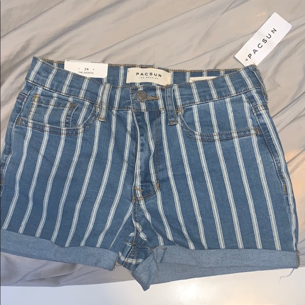 NWT striped pacsun jean shorts